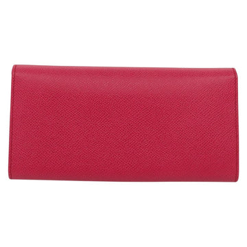 Salvatore Ferragamo Gancini Long Wallet Leather Pink Gold Auth 139609 - 0