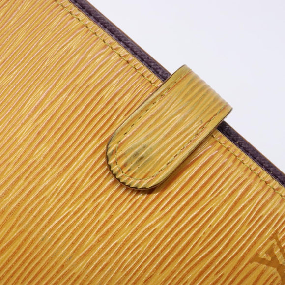 LOUIS VUITTON Epi Agenda PM Day Planner Cover Yellow R20059 LV Auth 139610