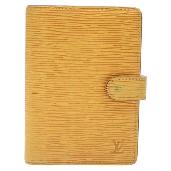 LOUIS VUITTON Epi Agenda PM Day Planner Cover Yellow R20059 LV Auth 139610