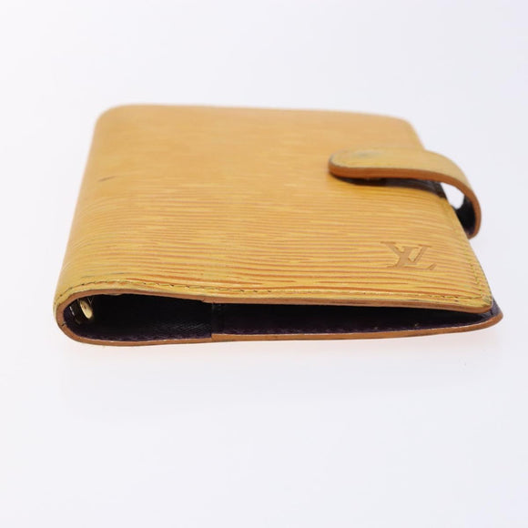 LOUIS VUITTON Epi Agenda PM Day Planner Cover Yellow R20059 LV Auth 139610