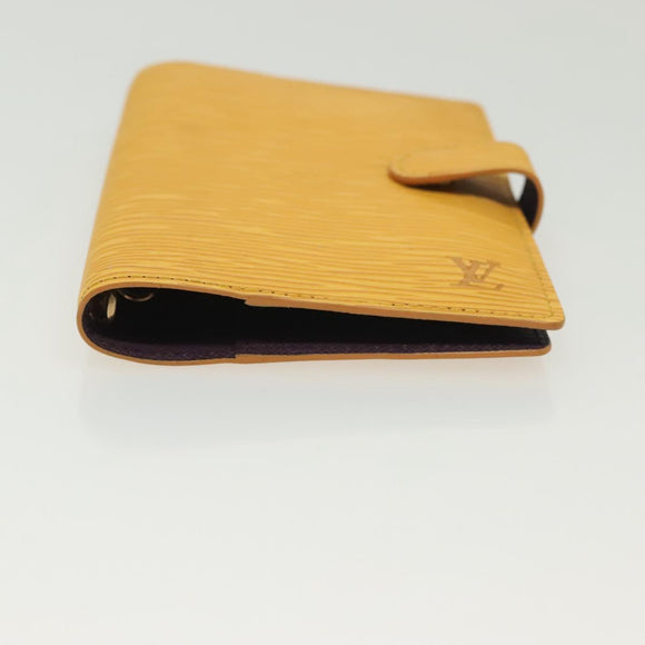 LOUIS VUITTON Epi Agenda PM Day Planner Cover Yellow R20059 LV Auth 139611