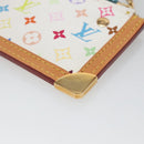 LOUIS VUITTON Multicolor Pochette Cles Coin Purse White M92655 LV Auth 139622V-15