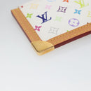 LOUIS VUITTON Multicolor Pochette Cles Coin Purse White M92655 LV Auth 139622V-16