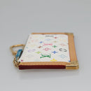 LOUIS VUITTON Multicolor Pochette Cles Coin Purse White M92655 LV Auth 139622V-3