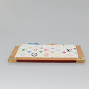 LOUIS VUITTON Multicolor Pochette Cles Coin Purse White M92655 LV Auth 139622V-5