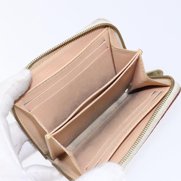 LOUIS VUITTON Monogram Multicolor Zippy Coin Purse White M93741 LV Auth 139623