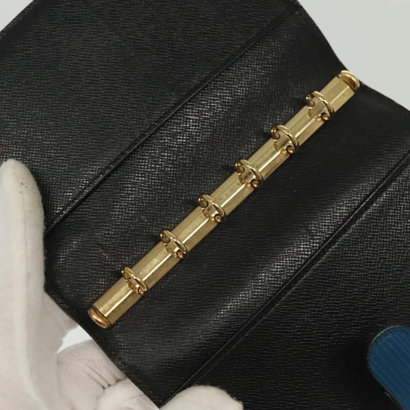 LOUIS VUITTON Epi Agenda PM Day Planner Cover Blue R20055 LV Auth 139624