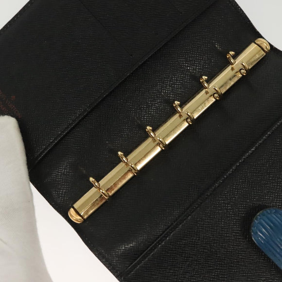 LOUIS VUITTON Epi Agenda PM Day Planner Cover Blue R20055 LV Auth 139624
