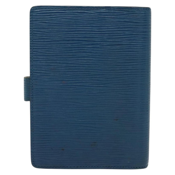 LOUIS VUITTON Epi Agenda PM Day Planner Cover Blue R20055 LV Auth 139624