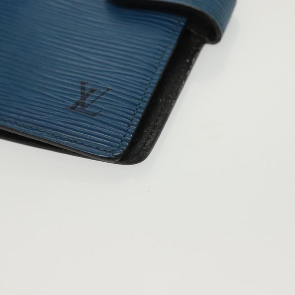 LOUIS VUITTON Epi Agenda PM Day Planner Cover Blue R20055 LV Auth 139624