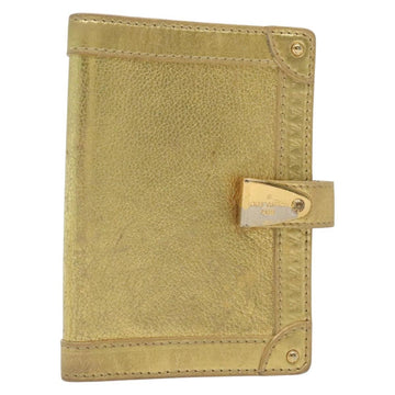 LOUIS VUITTON Suhari Agenda Partonaire PM Day Cover Gold R21048 Auth 139625