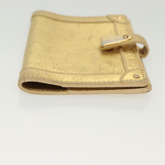 LOUIS VUITTON Suhari Agenda Partonaire PM Day Cover Gold R21048 Auth 139625