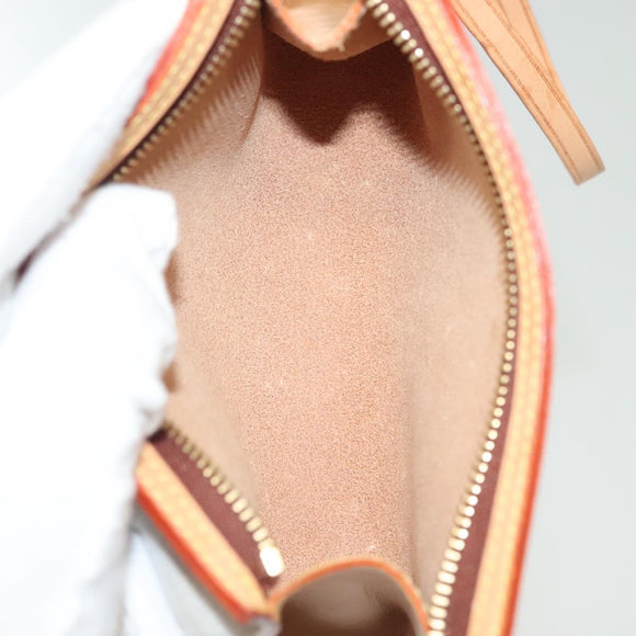 LOUIS VUITTON Nomad Cava Amble PM Pouch Leather Beige M92502 LV Auth 139626