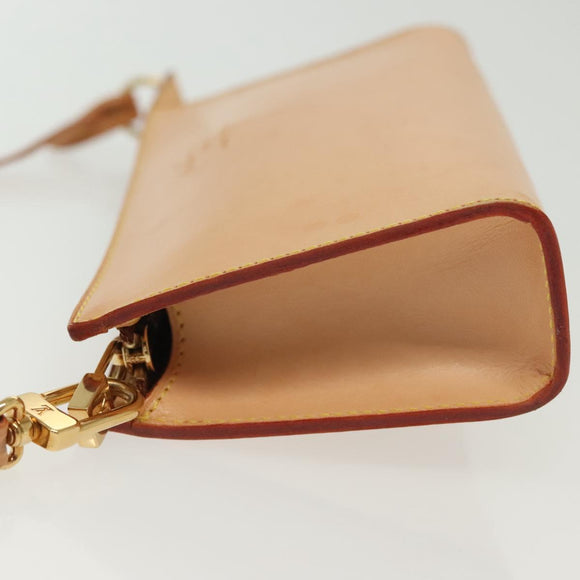 LOUIS VUITTON Nomad Cava Amble PM Pouch Leather Beige M92502 LV Auth 139626