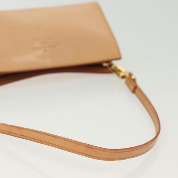 LOUIS VUITTON Nomad Cava Amble PM Pouch Leather Beige M92502 LV Auth 139626