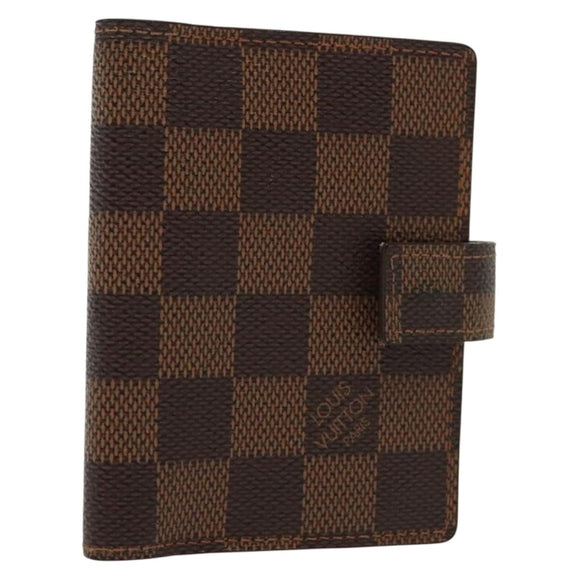 LOUIS VUITTON Damier Ebene Agenda Mini Day Planner Cover R20705 LV Auth 139627