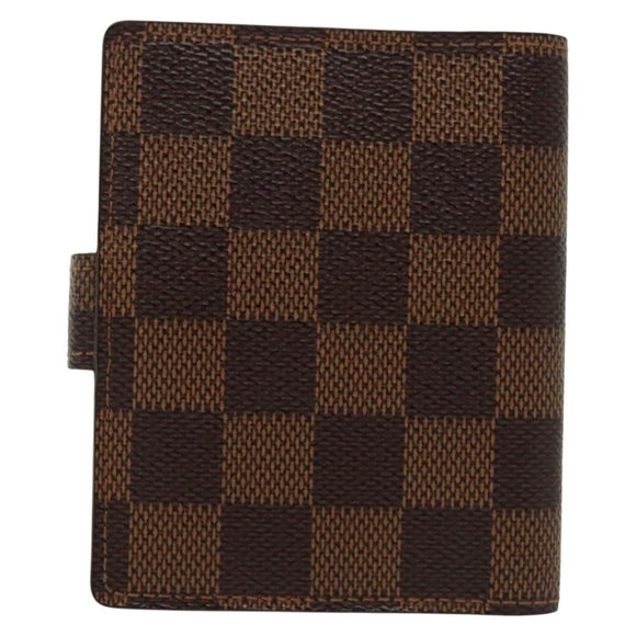 LOUIS VUITTON Damier Ebene Agenda Mini Day Planner Cover R20705 LV Auth 139627