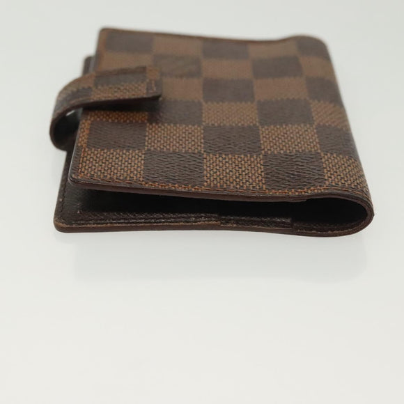 LOUIS VUITTON Damier Ebene Agenda Mini Day Planner Cover R20705 LV Auth 139627