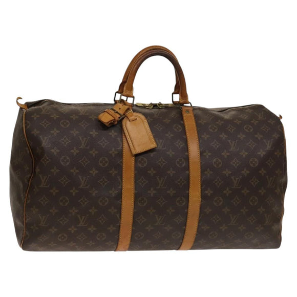 LOUIS VUITTON Monogram Keepall 55 Boston Bag M41424 LV Auth 139639