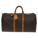 LOUIS VUITTON Monogram Keepall 55 Boston Bag M41424 LV Auth 139639-13