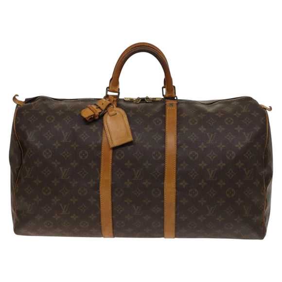 LOUIS VUITTON Monogram Keepall 55 Boston Bag M41424 LV Auth 139639