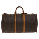 LOUIS VUITTON Monogram Keepall 55 Boston Bag M41424 LV Auth 139639-2
