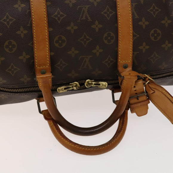 LOUIS VUITTON Monogram Keepall 55 Boston Bag M41424 LV Auth 139639