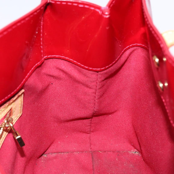 LOUIS VUITTON Monogram Vernis Reade PM Hand Bag Pomme D'amour M91990 Auth 139642