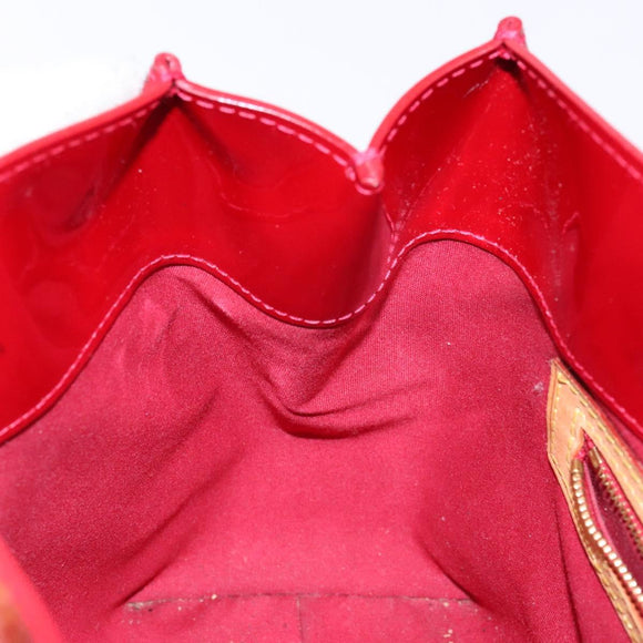 LOUIS VUITTON Monogram Vernis Reade PM Hand Bag Pomme D'amour M91990 Auth 139642