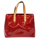 LOUIS VUITTON Monogram Vernis Reade PM Hand Bag Pomme D'amour M91990 Auth 139642-13