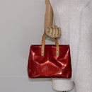 LOUIS VUITTON Monogram Vernis Reade PM Hand Bag Pomme D'amour M91990 Auth 139642-22
