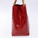 LOUIS VUITTON Monogram Vernis Reade PM Hand Bag Pomme D'amour M91990 Auth 139642-3