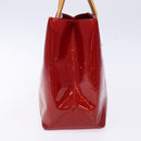 LOUIS VUITTON Monogram Vernis Reade PM Hand Bag Pomme D'amour M91990 Auth 139642-4