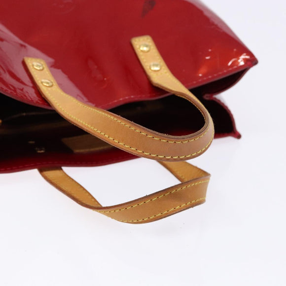 LOUIS VUITTON Monogram Vernis Reade PM Hand Bag Pomme D'amour M91990 Auth 139642