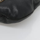 GUCCI Interlocking Shoulder Bag Leather Black Gold 121548 Auth 139643-10