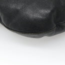 GUCCI Interlocking Shoulder Bag Leather Black Gold 121548 Auth 139643-13