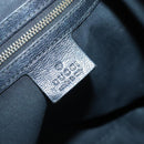 GUCCI Interlocking Shoulder Bag Leather Black Gold 121548 Auth 139643-16