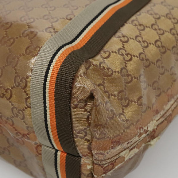 GUCCI GG Crystal Tote Bag Coated Canvas Gold 189669 Auth 139647