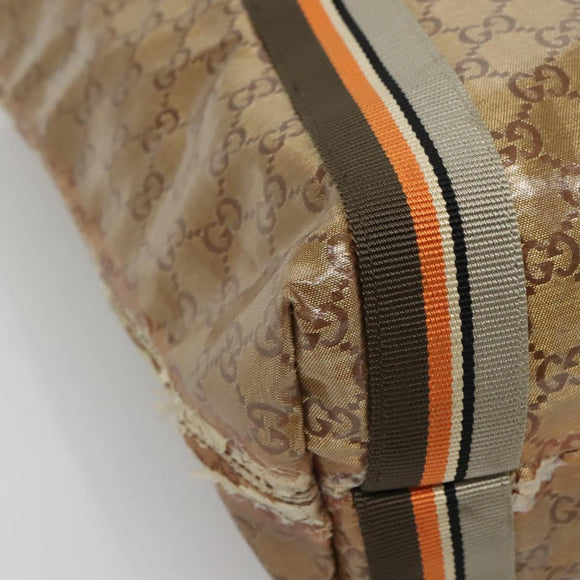 GUCCI GG Crystal Tote Bag Coated Canvas Gold 189669 Auth 139647