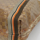 GUCCI GG Crystal Tote Bag Coated Canvas Gold 189669 Auth 139647-12