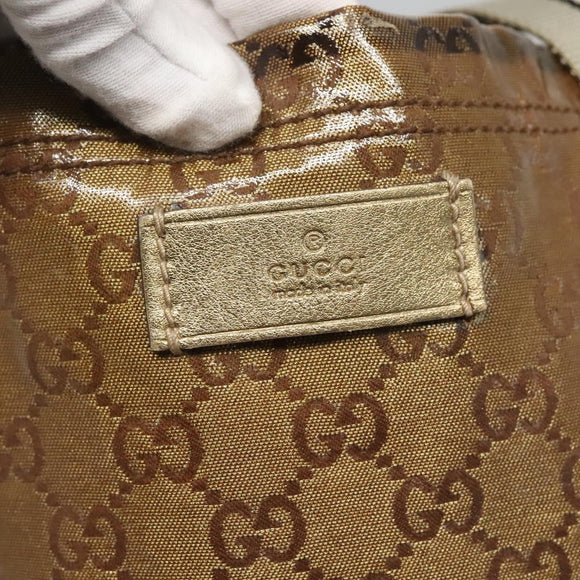 GUCCI GG Crystal Tote Bag Coated Canvas Gold 189669 Auth 139647