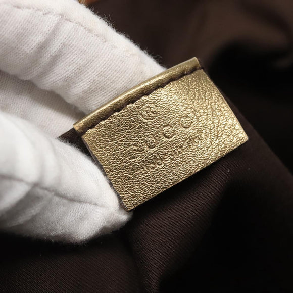 GUCCI GG Crystal Tote Bag Coated Canvas Gold 189669 Auth 139647