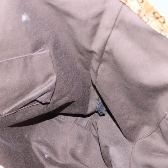 GUCCI GG Crystal Tote Bag Coated Canvas Gold 189669 Auth 139647