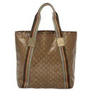 GUCCI GG Crystal Tote Bag Coated Canvas Gold 189669 Auth 139647-3