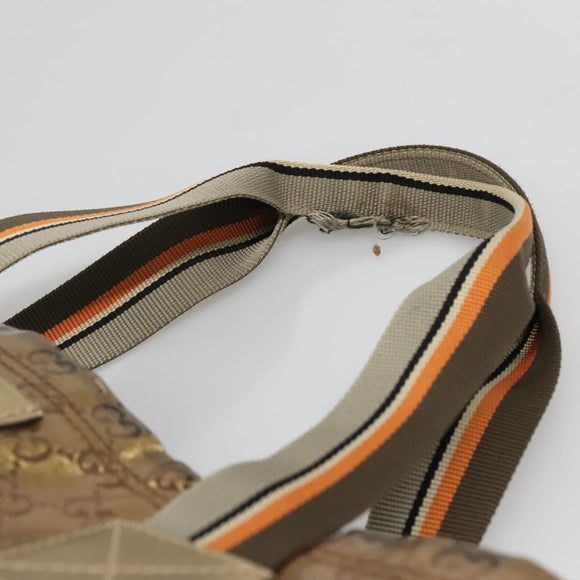 GUCCI GG Crystal Tote Bag Coated Canvas Gold 189669 Auth 139647