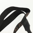 FENDI Pecan Canvas Backpack PVC Brown Black gold Auth 139650-14