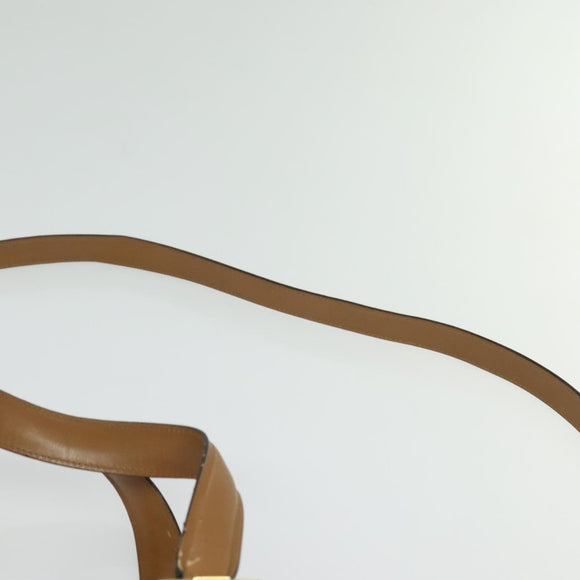 Salvatore Ferragamo Gancini Hand Bag Leather 2way Brown Gold Auth 139653