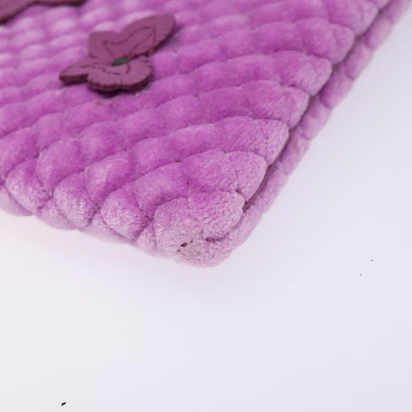 BOTTEGA VENETA Shoulder Bag Velor Purple Auth 139655