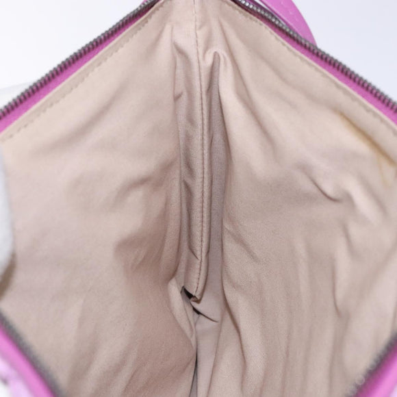 BOTTEGA VENETA Shoulder Bag Velor Purple Auth 139655