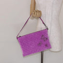 BOTTEGA VENETA Shoulder Bag Velor Purple Auth 139655-22